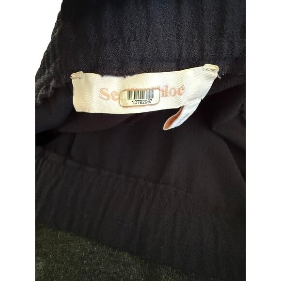 See By Chloe Heart of Glass black ruffle flare pants - Picture 3 of 8